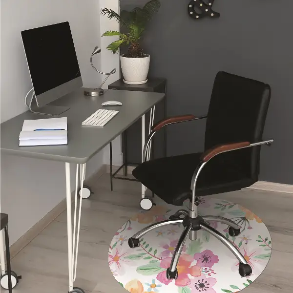 Covoras pentru protectie pardosea desen flori