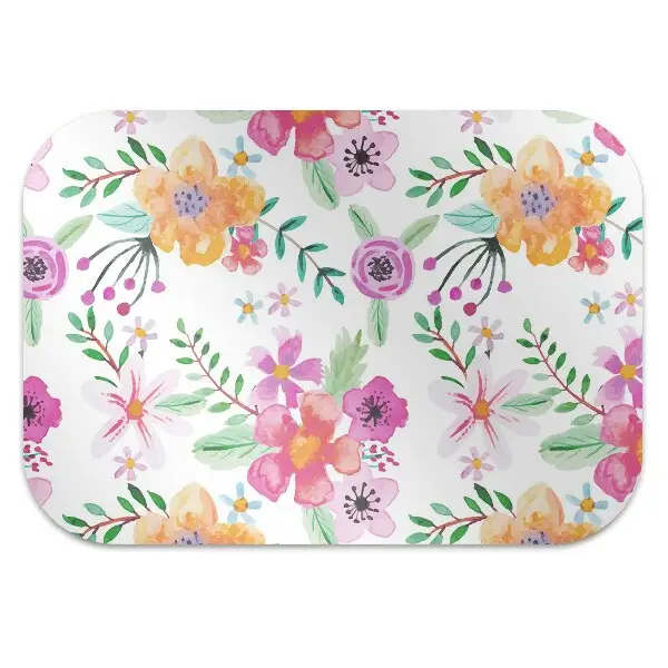 Covoras pentru protectie pardosea desen flori