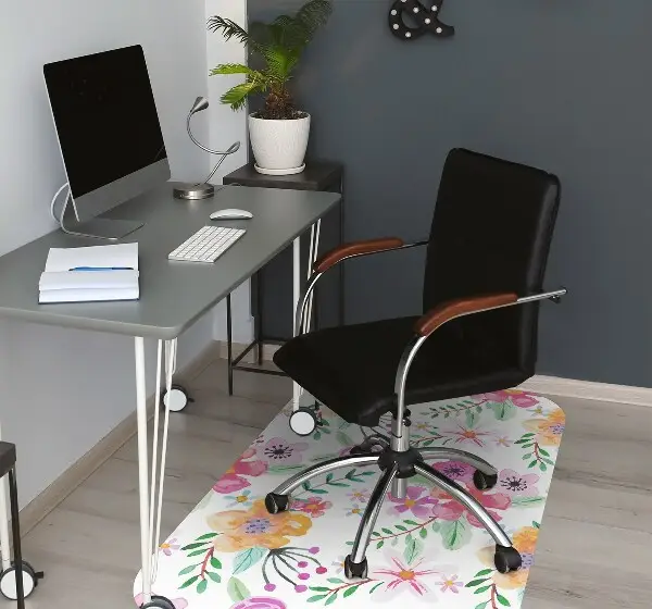 Covoras pentru protectie pardosea desen flori