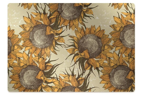 protectie podea scaun birou retro Sunflowers