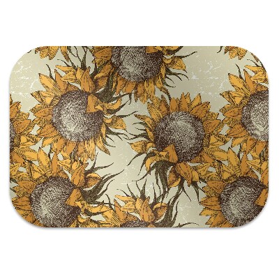 protectie podea scaun birou retro Sunflowers