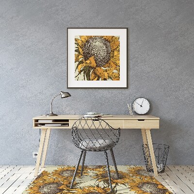 protectie podea scaun birou retro Sunflowers