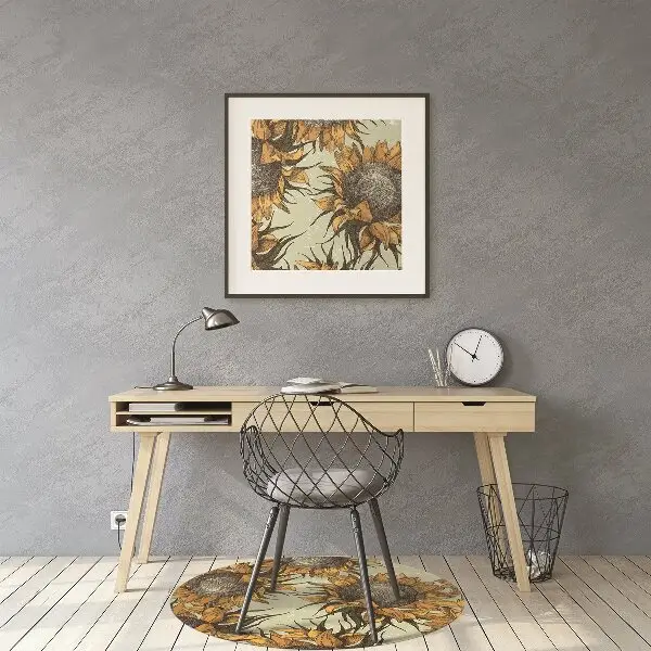 protectie podea scaun birou retro Sunflowers