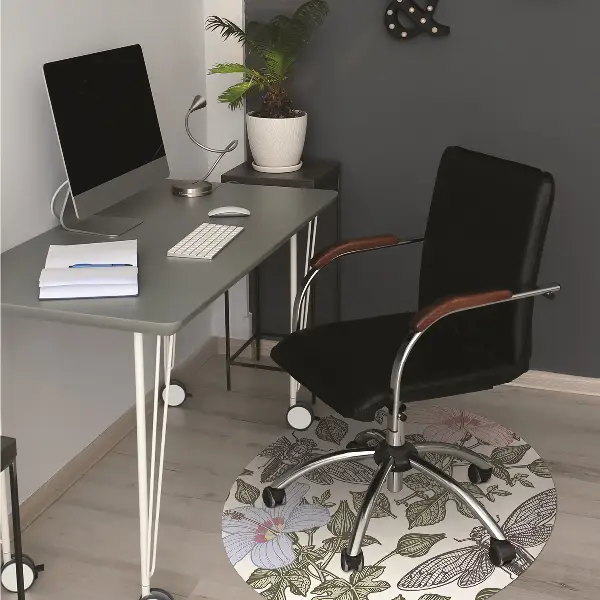 protectie podea scaun Fluturi printre flori