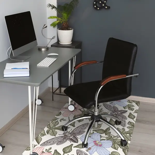 protectie podea scaun Fluturi printre flori