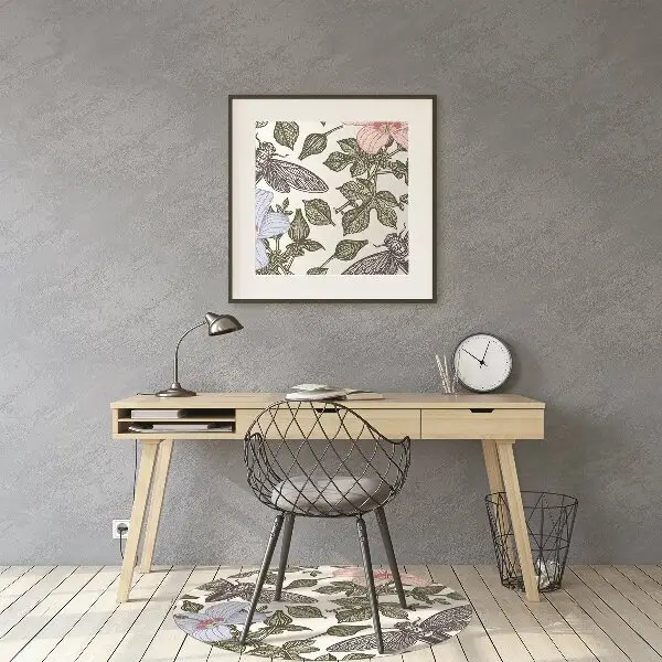protectie podea scaun Fluturi printre flori