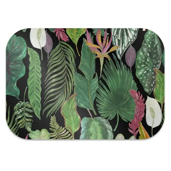 Covoras pentru protectie pardosea frunze tropicale