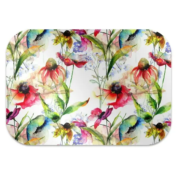 protectie podea birou flori colorate