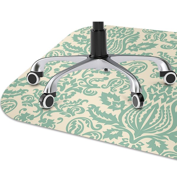 protectie podea scaun birou verde Damask