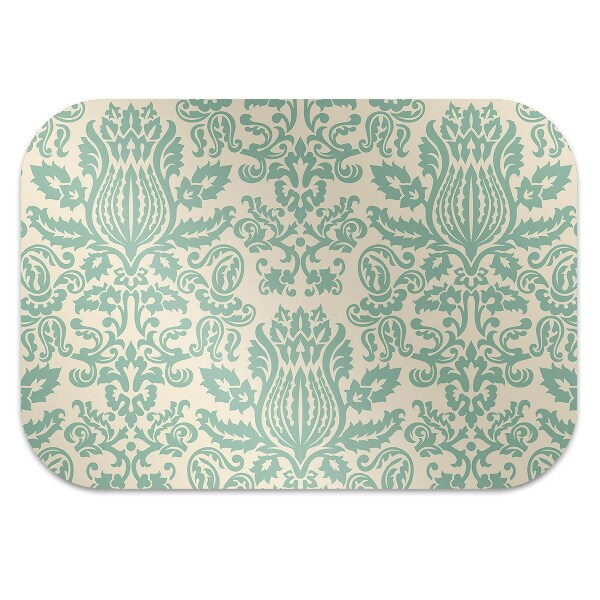 protectie podea scaun birou verde Damask