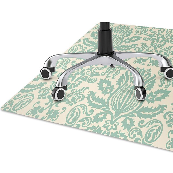 protectie podea scaun birou verde Damask