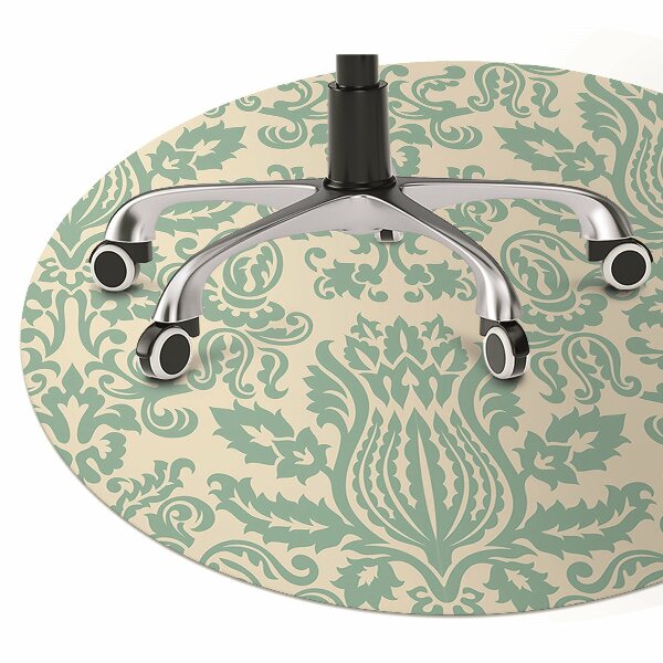protectie podea scaun birou verde Damask