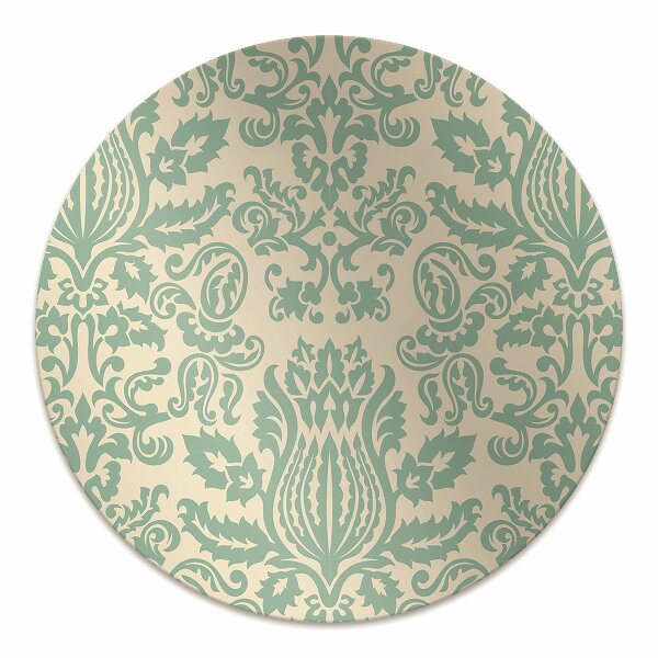 protectie podea scaun birou verde Damask