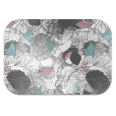 protectie podea scaun birou model floral