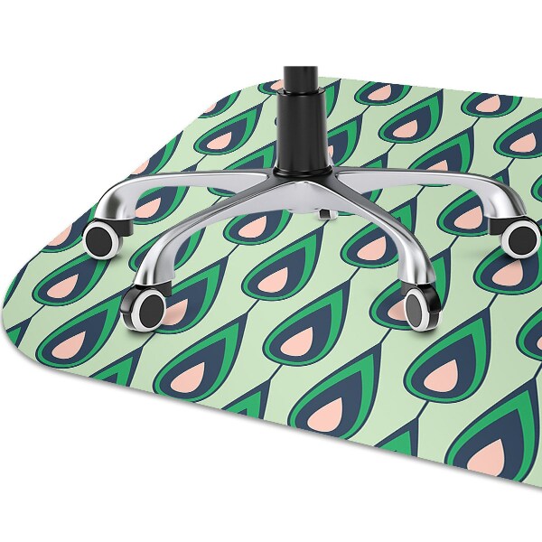 protectie podea birou verde teardrop