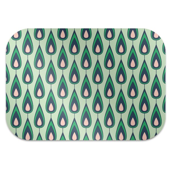 protectie podea birou verde teardrop