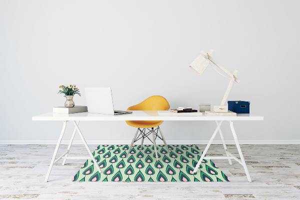 protectie podea birou verde teardrop