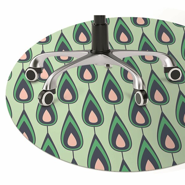 protectie podea birou verde teardrop