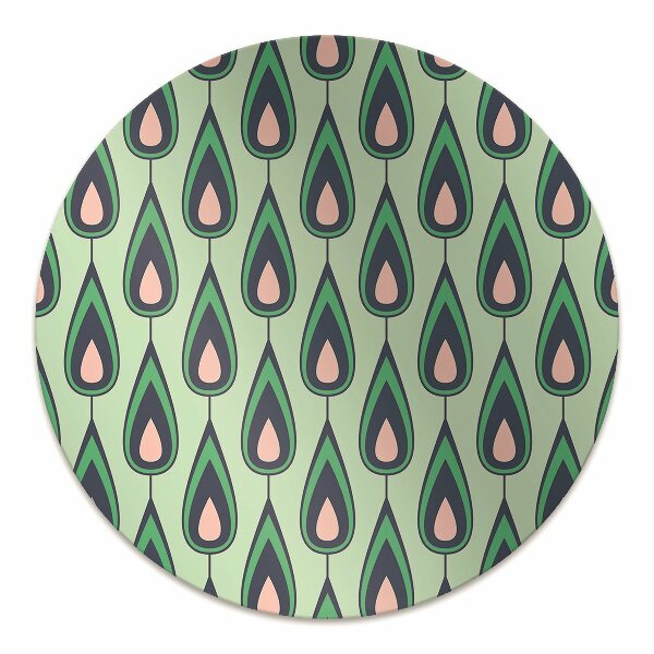 protectie podea birou verde teardrop