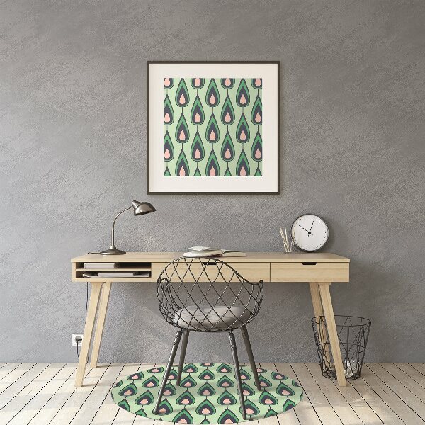 protectie podea birou verde teardrop