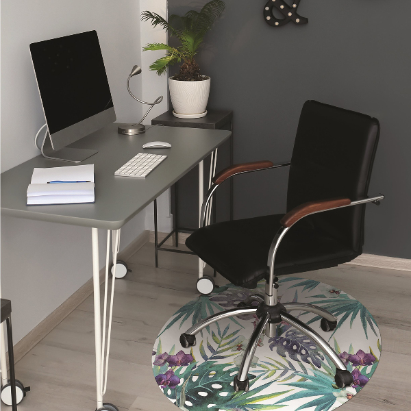 protectie podea scaun birou frunze tropicale