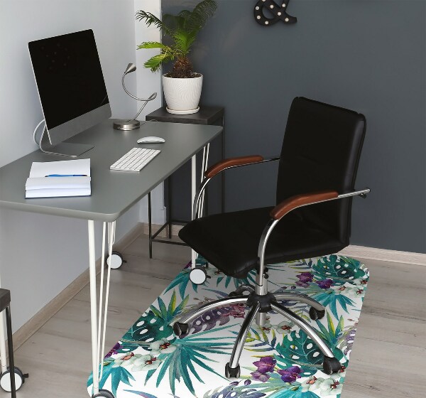 protectie podea scaun birou frunze tropicale