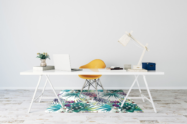 protectie podea scaun birou frunze tropicale