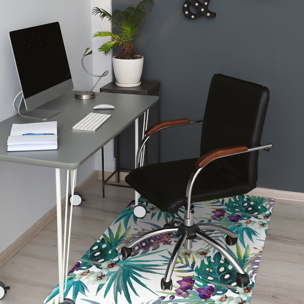 protectie podea scaun birou frunze tropicale