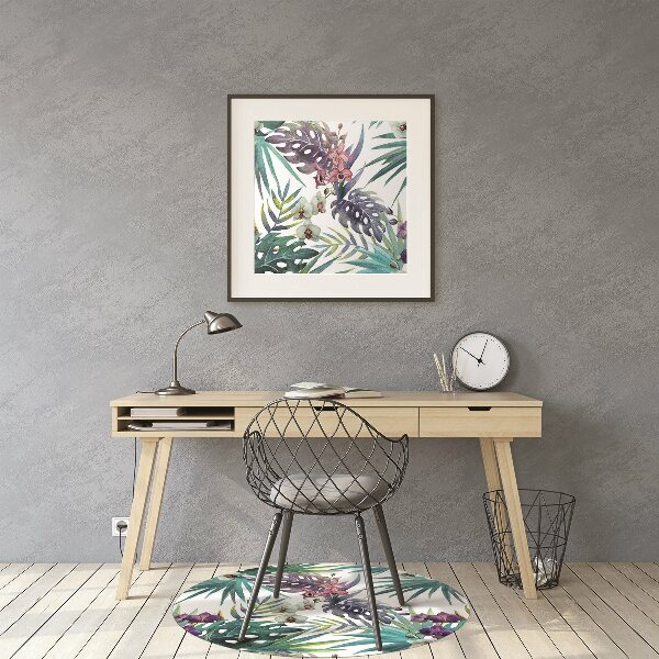 protectie podea scaun birou frunze tropicale
