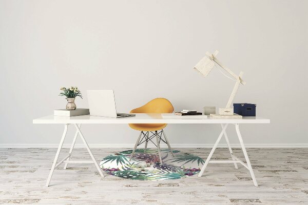 protectie podea scaun birou frunze tropicale