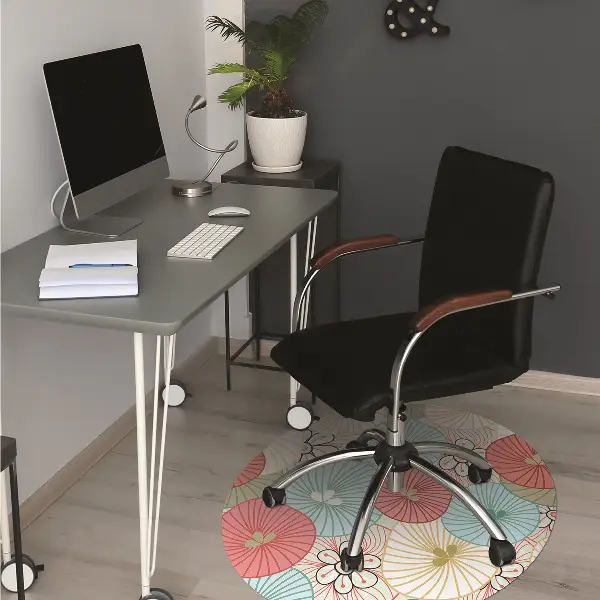 protectie podea scaun birou model floral