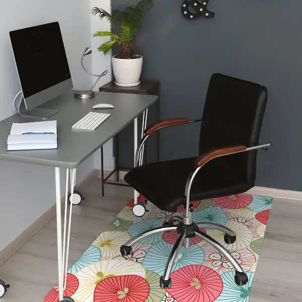 protectie podea scaun birou model floral