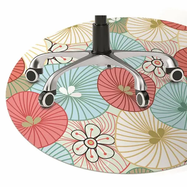 protectie podea scaun birou model floral