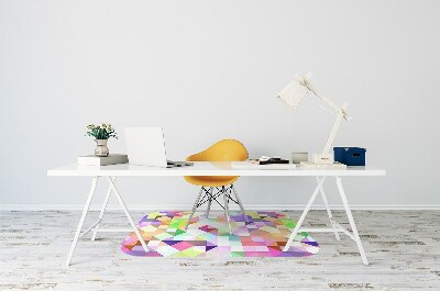 protectie podea scaun birou mozaic colorat