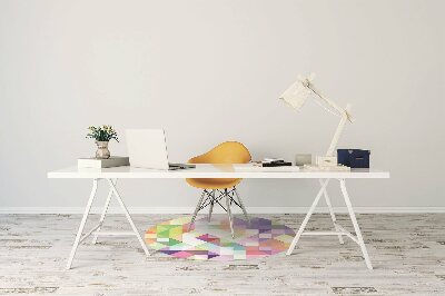 protectie podea scaun birou mozaic colorat