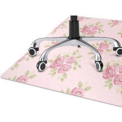 Covoras pentru protectie pardosea buchet roz