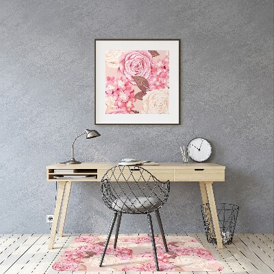 protectie podea scaun birou Trandafiri și hortensii
