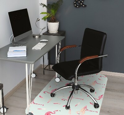 protectie podea scaun birou Flamingos și stilou