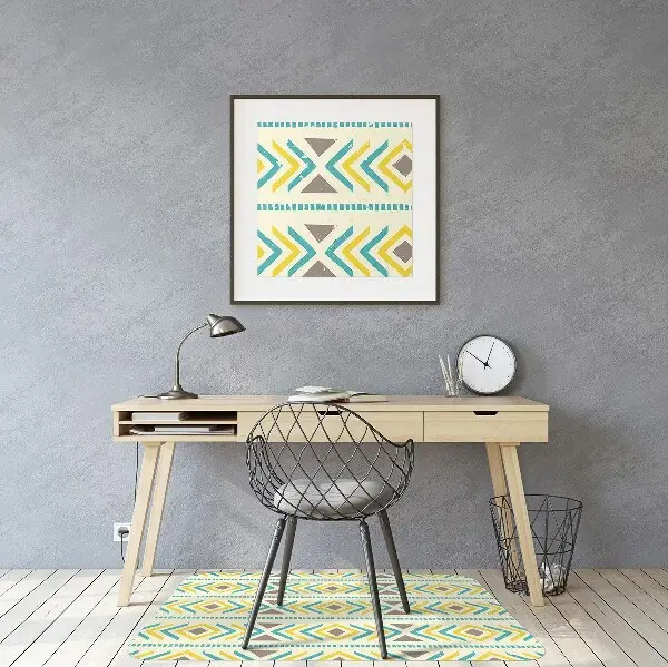 protectie podea birou model geometric