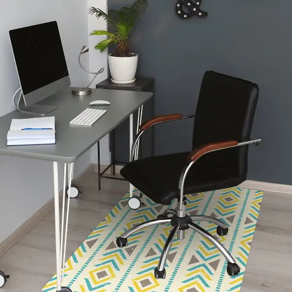 protectie podea birou model geometric