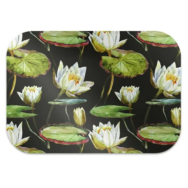 Covoras pentru protectie pardosea flori de lotus
