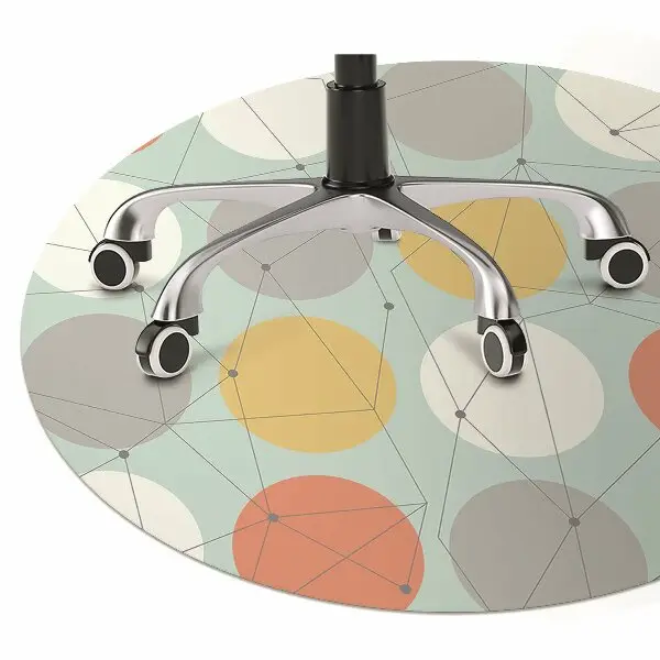 protectie podea birou model geometric