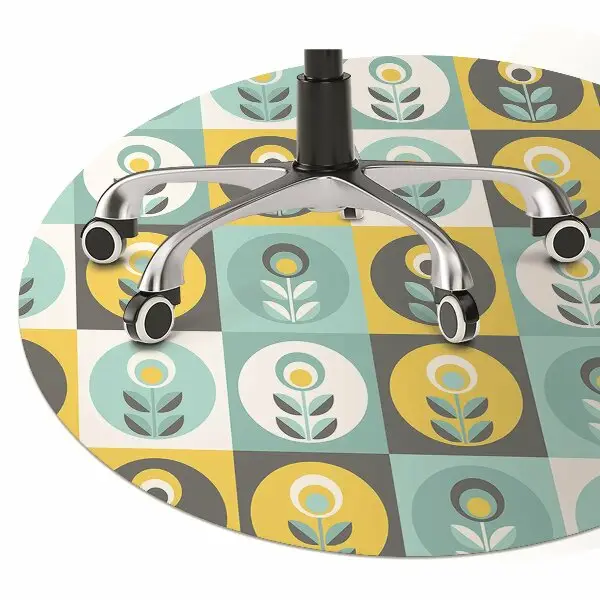 protectie podea scaun birou model floral