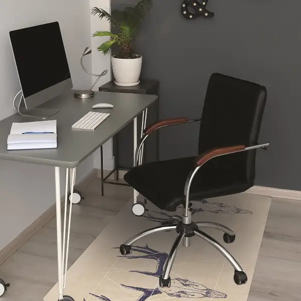 covoras protectie podea craniu de căprioară