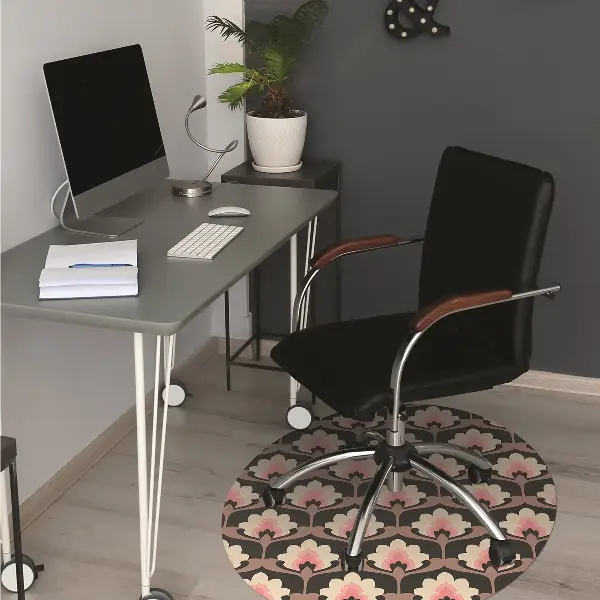 Covoras pentru protectie pardosea model floral