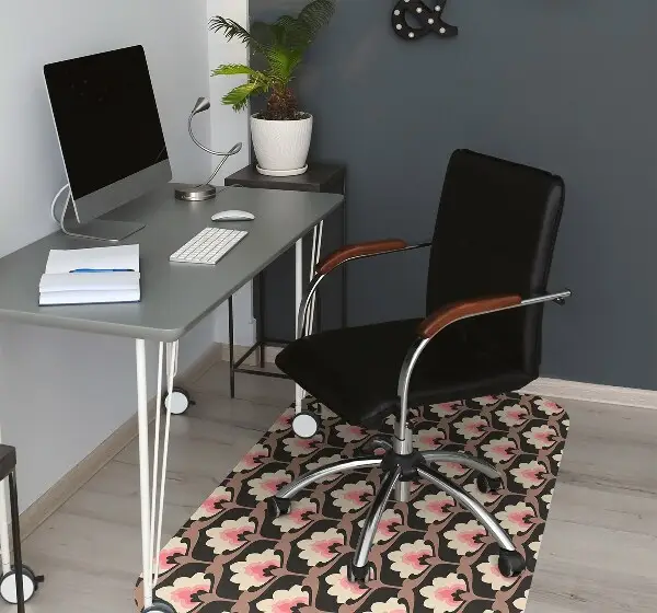 Covoras pentru protectie pardosea model floral