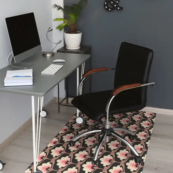 Covoras pentru protectie pardosea model floral