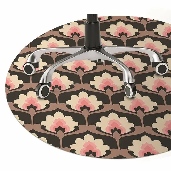Covoras pentru protectie pardosea model floral