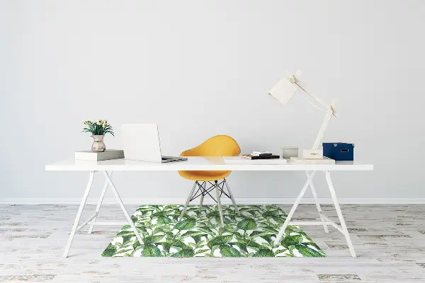 Covoras pentru protectie pardosea frunze tropicale