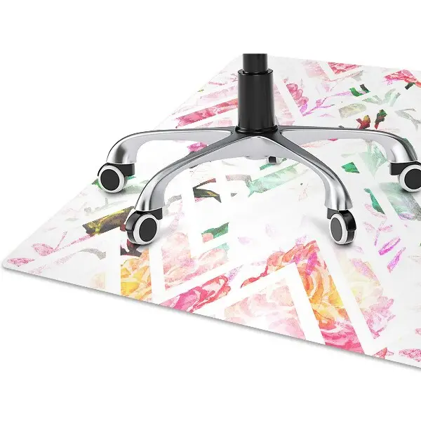 protectie podea birou florale Chevron